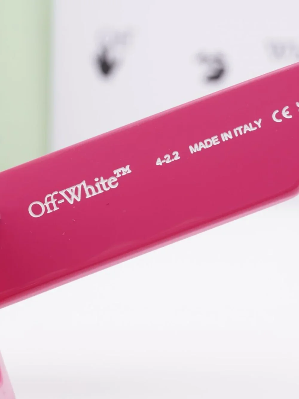 Off-White OERI003 6807 Square Sunglasses – Pink / Grey